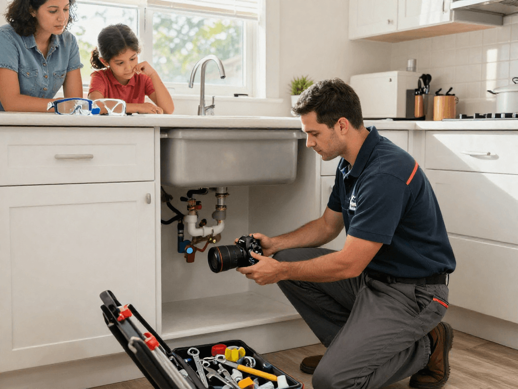 Professional plumber diagnosing water heater issues in Fort Worth, Texas, showcasing plumbing repair Fort Worth service.