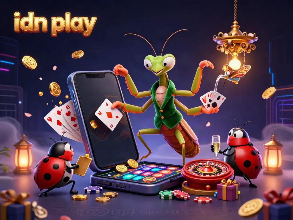 Experience idn play like never before with this captivating illustration showcasing exciting casino elements.