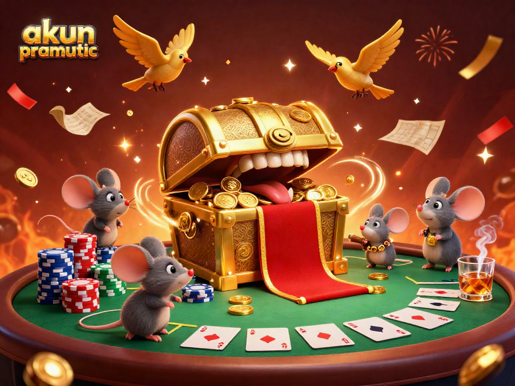 Win big with akun pragmatic in this vibrant 3D casino scene filled with excitement and winnings.
