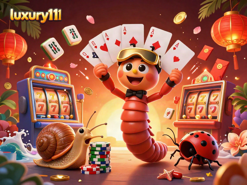 Engage with the luxury111 casino vibe as a cartoon dealer showcases vibrant slot reels and playful high-rollers.