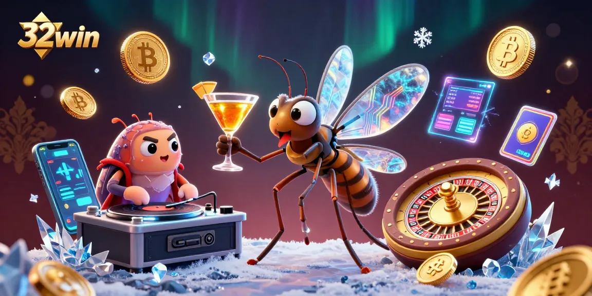Experience thrilling betting at 32win, featuring a dynamic casino scene with unique characters.