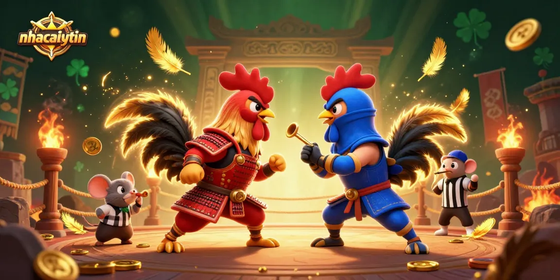 Experience thrilling battles with nhacaiuytin's dynamic rooster showdown, featuring samurai vs. ninja fury.