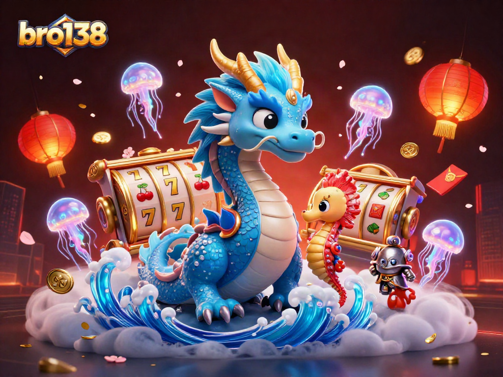 Play thrilling slots at bro138 while experiencing the magic of our azure dragon and seahorse knight!