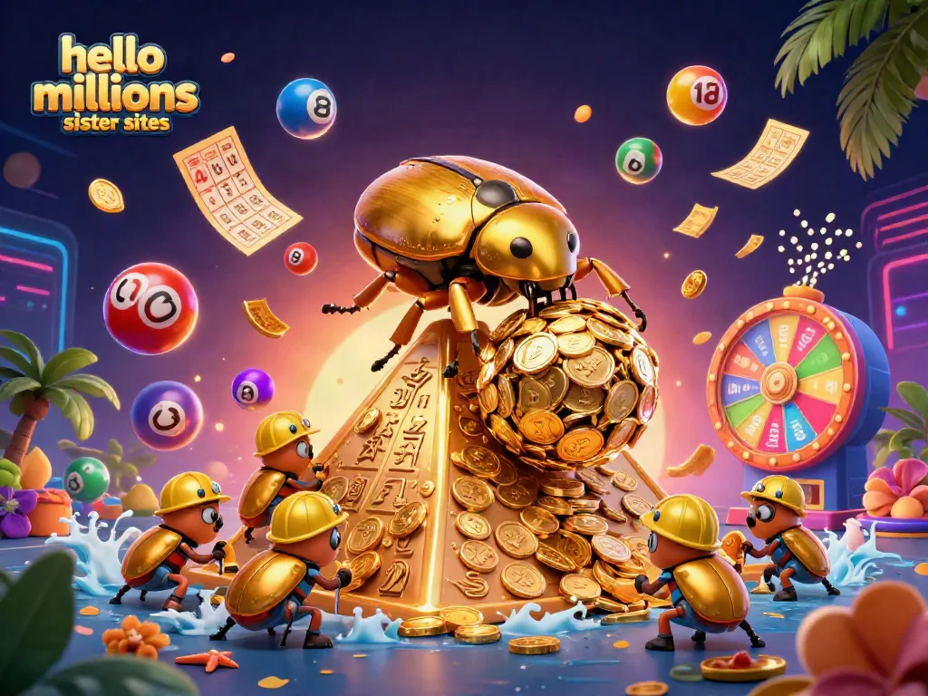 Experience interactive gaming with hello millions sister sites: vibrant lottery elements and immersive casino atmosphere.