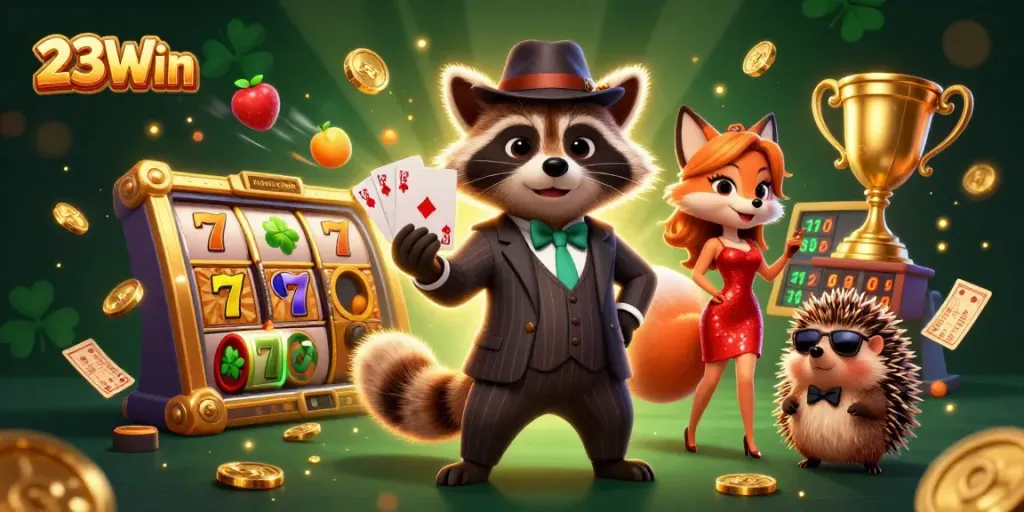Experience thrilling slots action at 23Win with vibrant characters and dynamic gameplay elements.