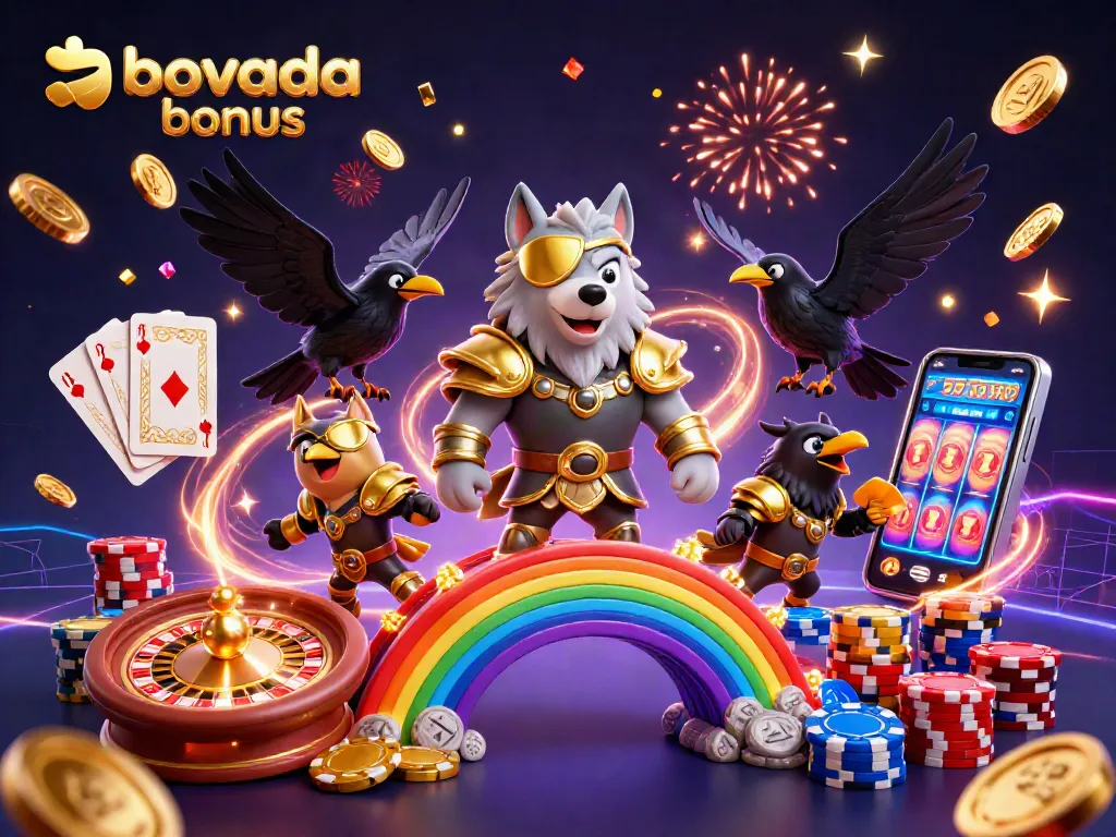 Experience the thrill of the bovada bonus with Odin and ravens amid casino riches and excitement.