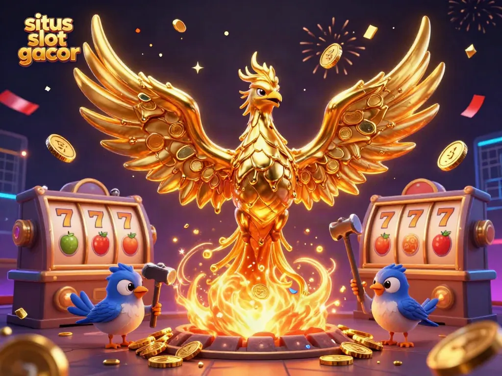 Experience the excitement of situs slot gacor with golden phoenix and dynamic casino elements.