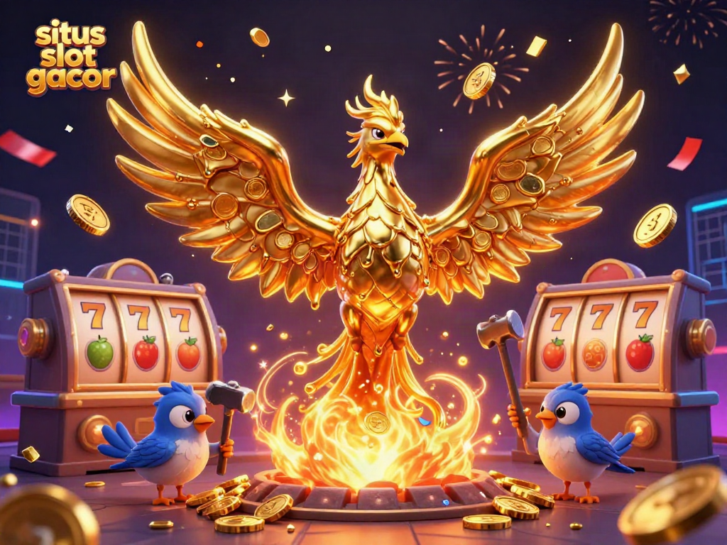 Experience the excitement of situs slot gacor with golden phoenix and dynamic casino elements.