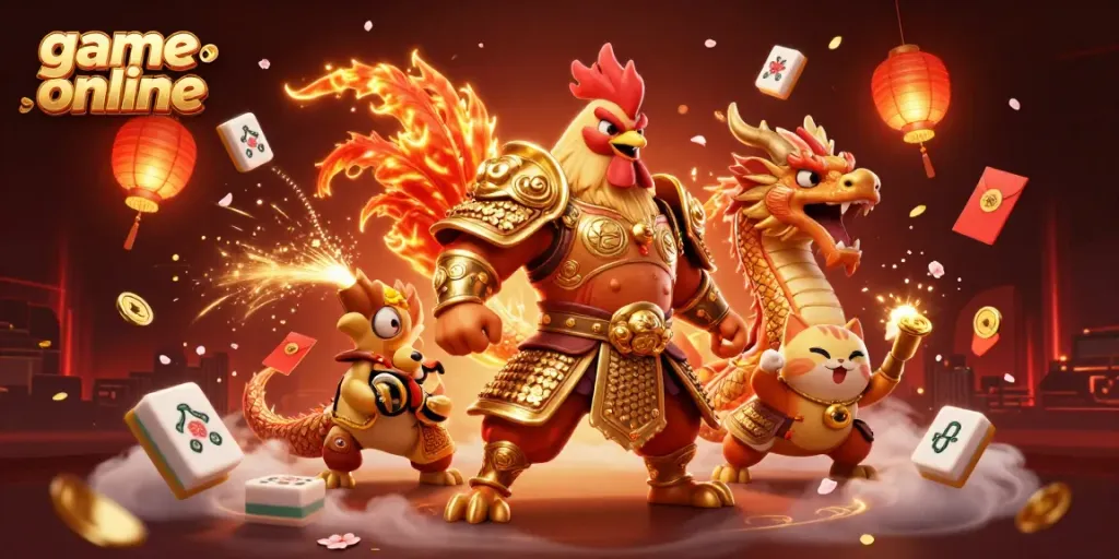 Engage in thrilling game online experiences with a vibrant scene of dynamic 3D casino characters.