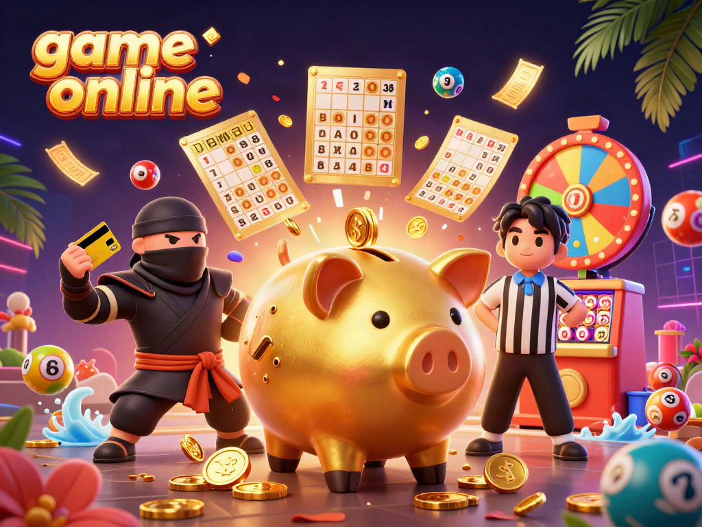 Experience the thrill of game online with a lively casino scene featuring vibrant characters and elements.