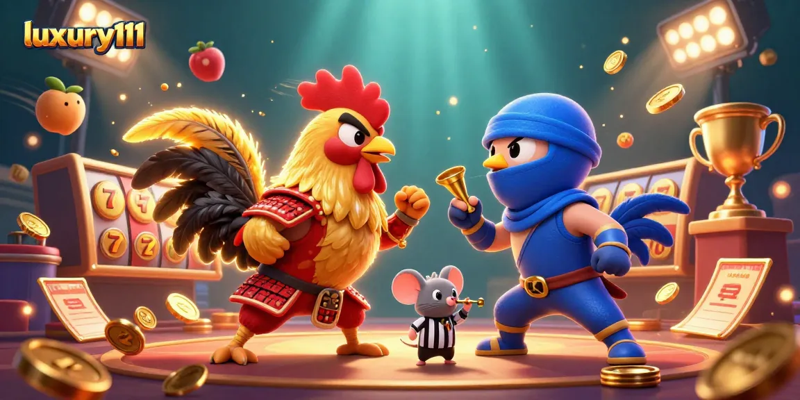 Experience the thrill of luxury111 with dynamic slot game elements and vibrant characters in action.
