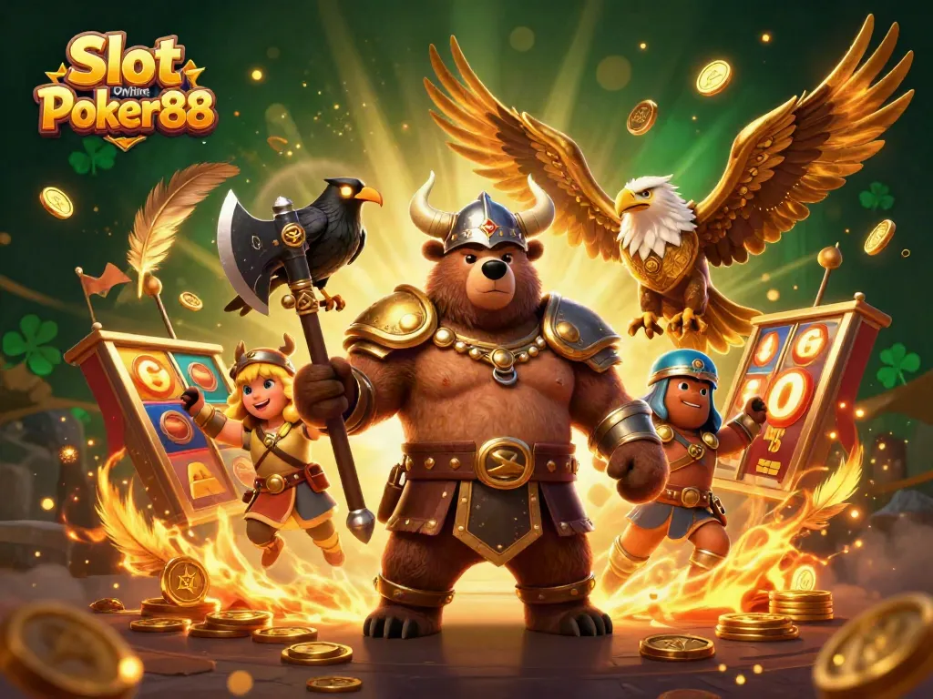 Experience Slot Online Poker88 excitement with dynamic characters and vibrant casino elements