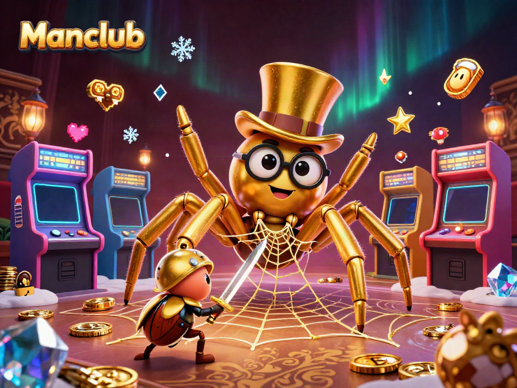 Experience the thrill at Manclub with vibrant casino-themed characters and dynamic gaming elements.