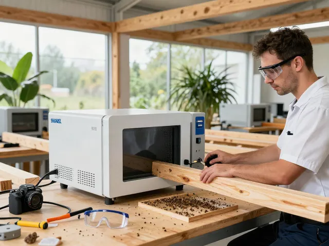 SHASHEL® microwave equipment in action for eco-friendly wood pest elimination