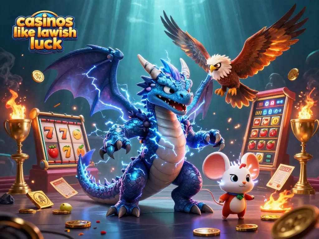 Experience the thrill of casinos like Lavish Luck with engaging slot game elements and dynamic 3D characters.