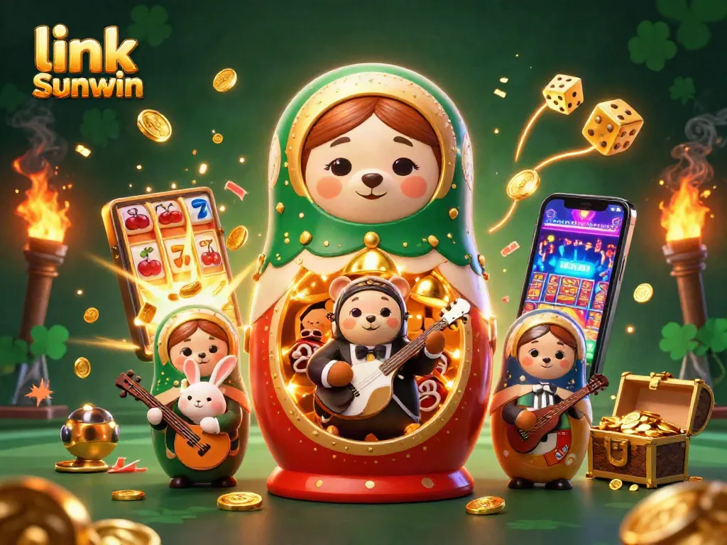 Experience the thrill of link Sunwin with animated bears, jackpots, and vibrant casino elements.
