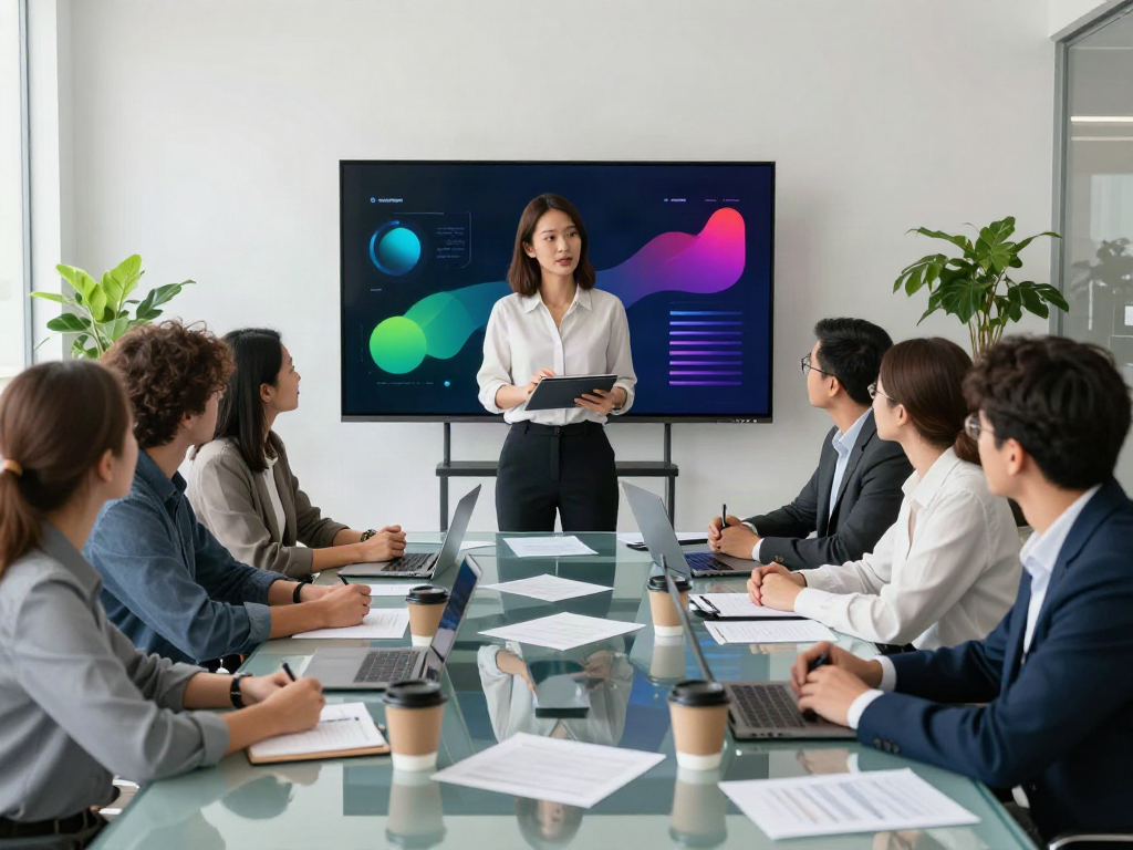 Business professionals collaborating in a modern office, highlighting the official site strategies.