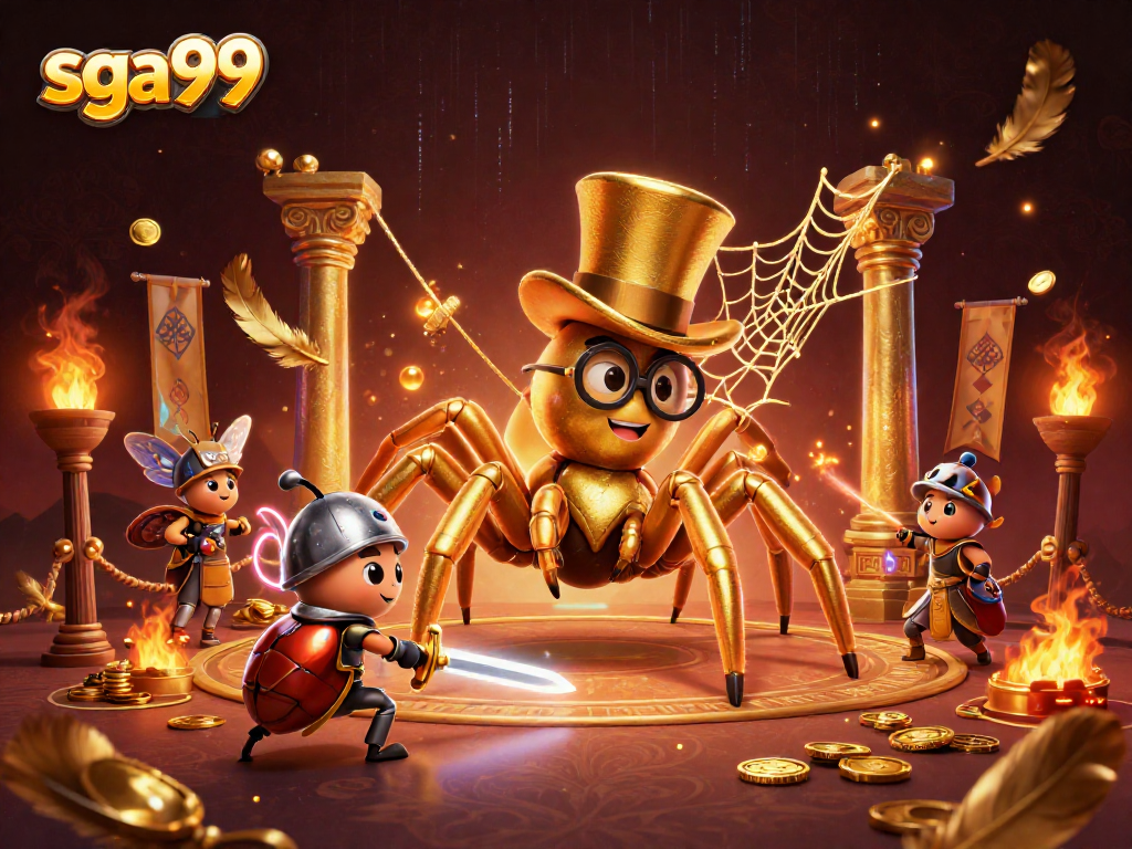 Experience thrilling gameplay at sga99 with an exciting 3D illustration of epic casino action.