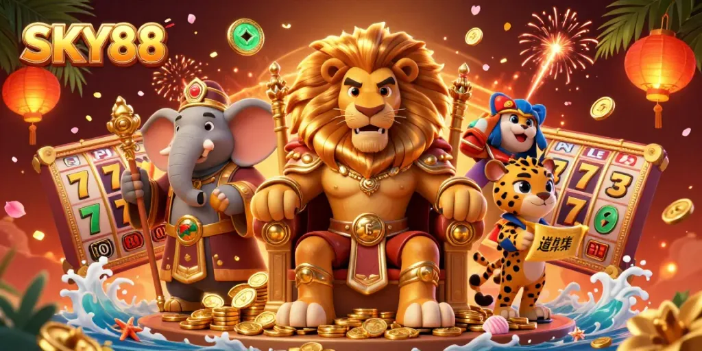 Spin the reels at SKY88, where the lion king reigns over golden jackpots and thrilling games.
