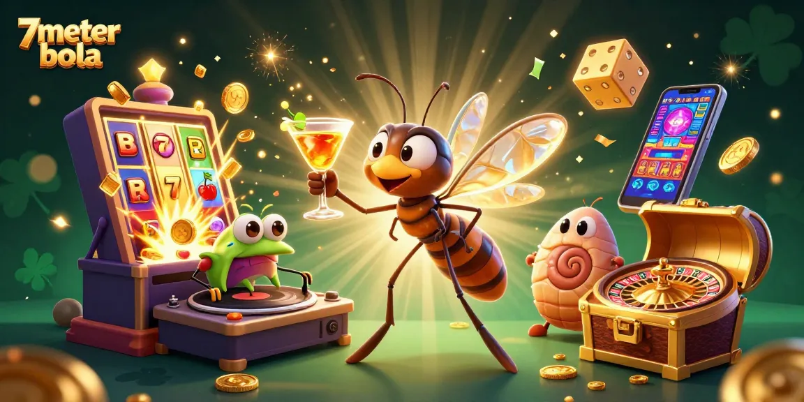 Win big with 7meter bola as the lively casino mascot comes to life in a vibrant casino atmosphere!