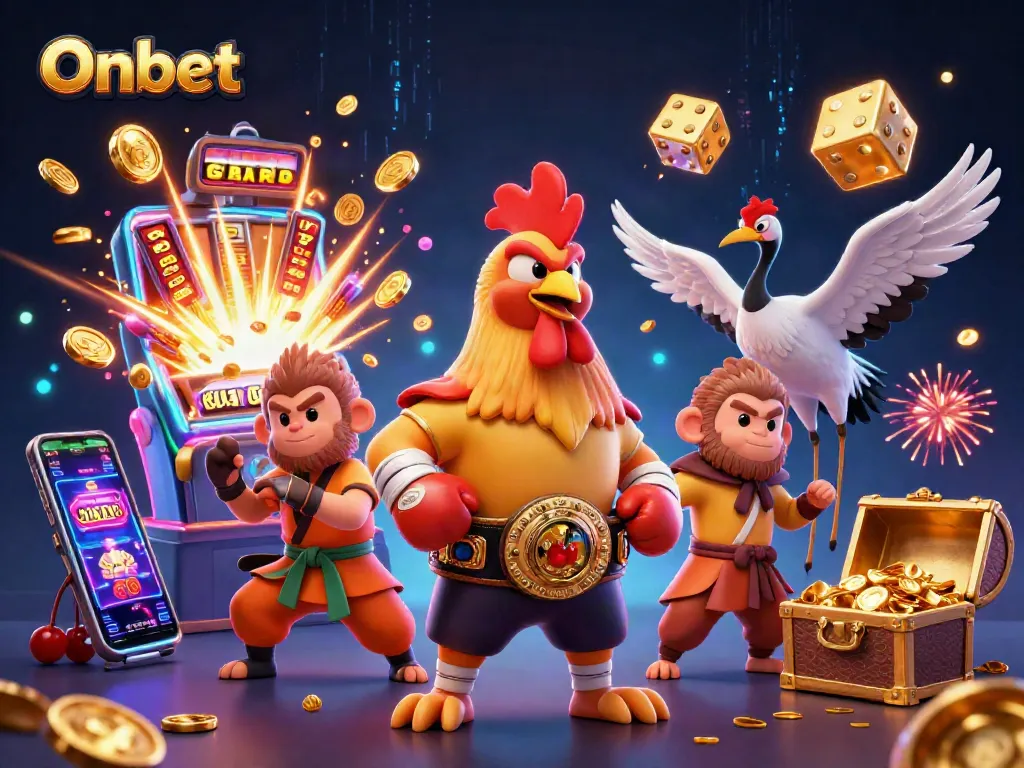 Engage in thrilling gameplay at Onbet with vibrant slot machines and dynamic casino elements.