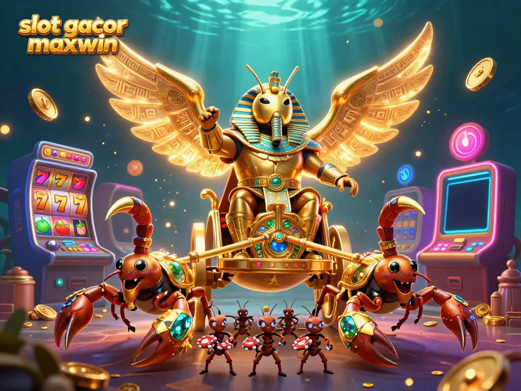 Experience the excitement of slot gacor maxwin with vibrant 3D characters and casino elements.